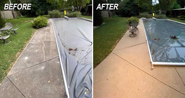 Patio & Pool Deck Concrete Cleaning IN